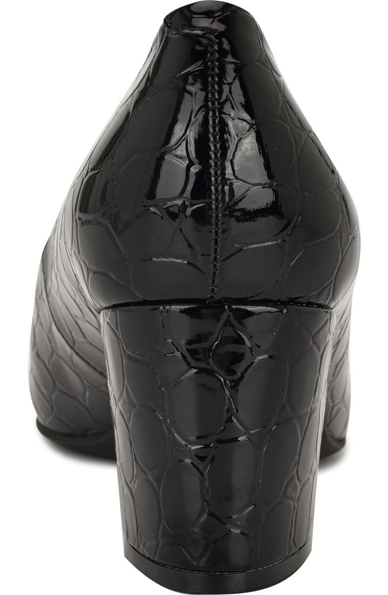 Nine West Kaylen Croc-Embossed Pump, Alternate, color, Black Croco