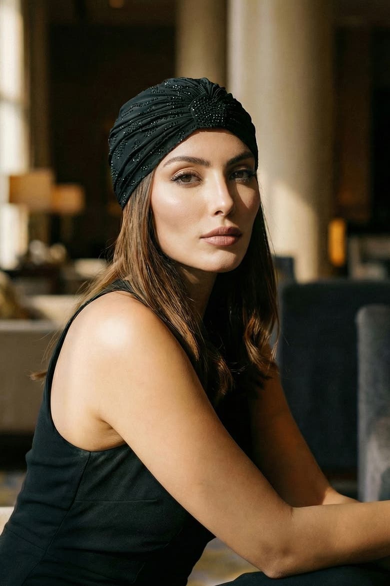 Black Head-wrap, Alternate, color, Black