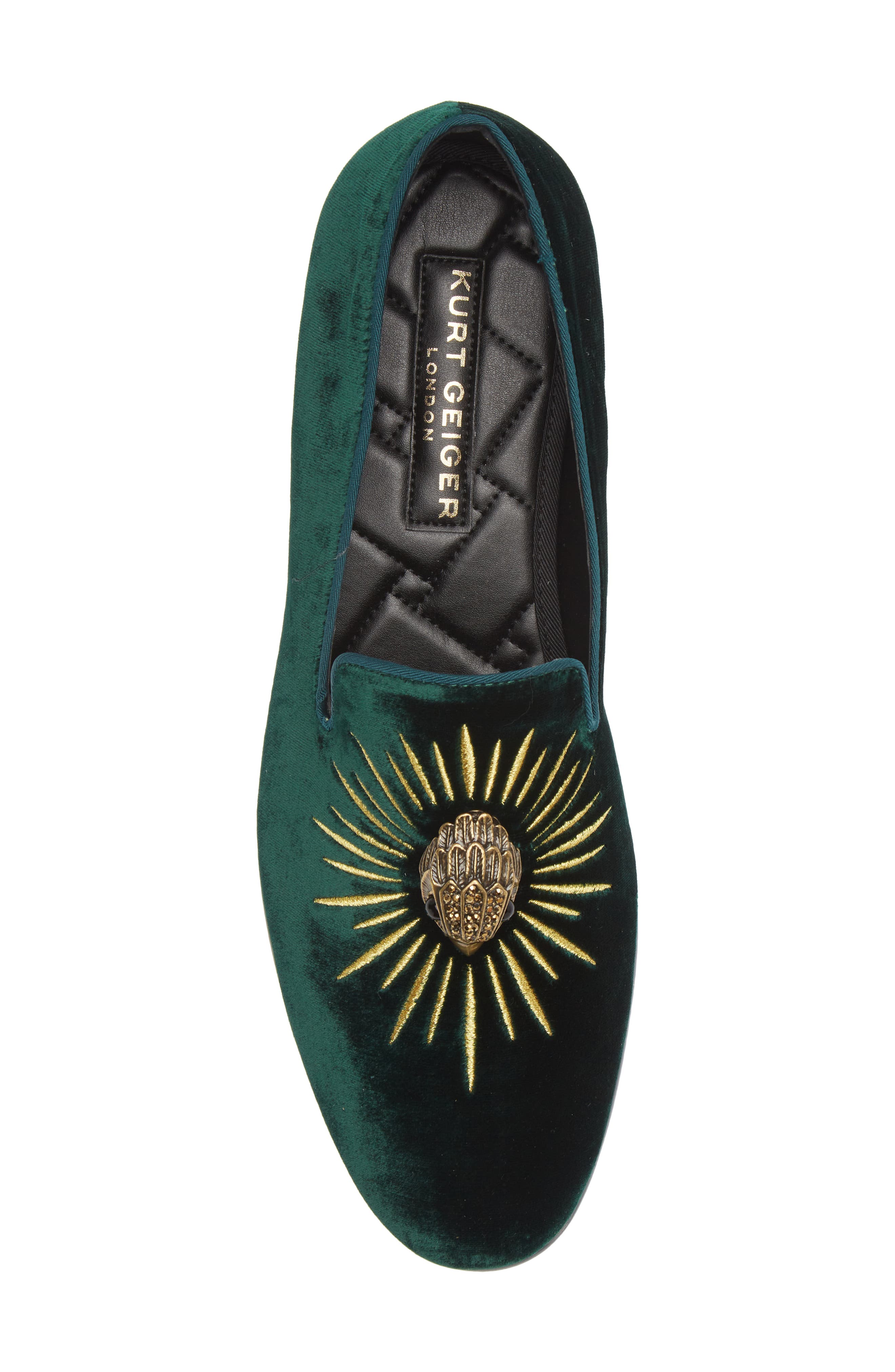 Kurt Geiger London Ace Eagle Velvet Loafer, Alternate, color, 