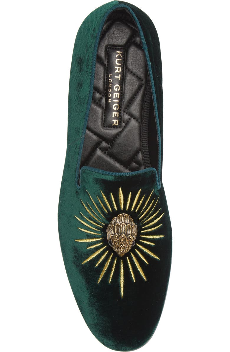 Kurt Geiger London Ace Eagle Velvet Loafer, Alternate, color,