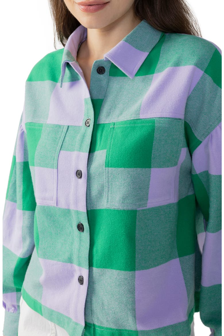 Plaid Patch Pocket Button-Up Short, Alternate, color, PNCH