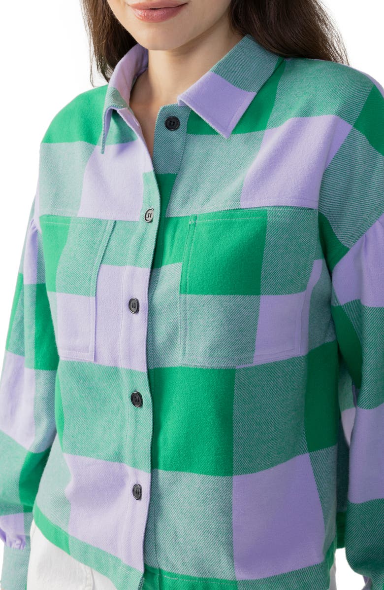 Sanctuary Plaid Patch Pocket Button-Up Short, Alternate, color, 