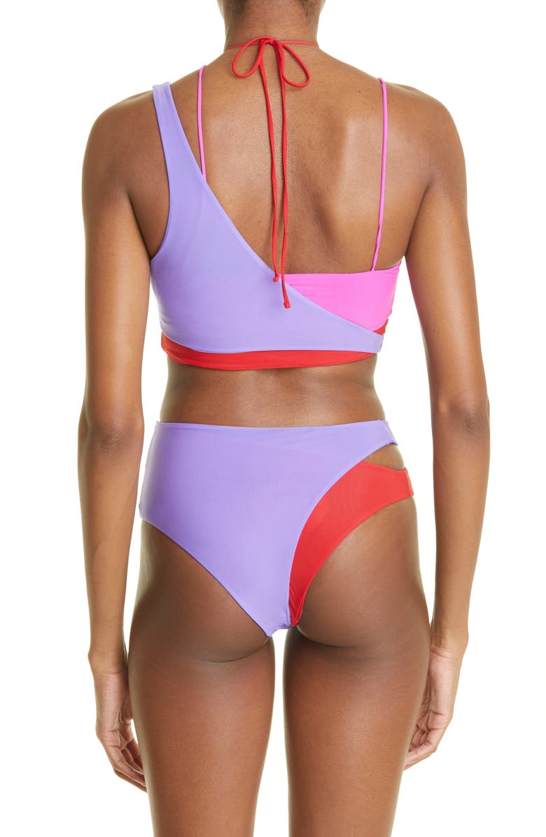 The Attico Cutout Two-Piece Swimsuit, Alternate, color, 