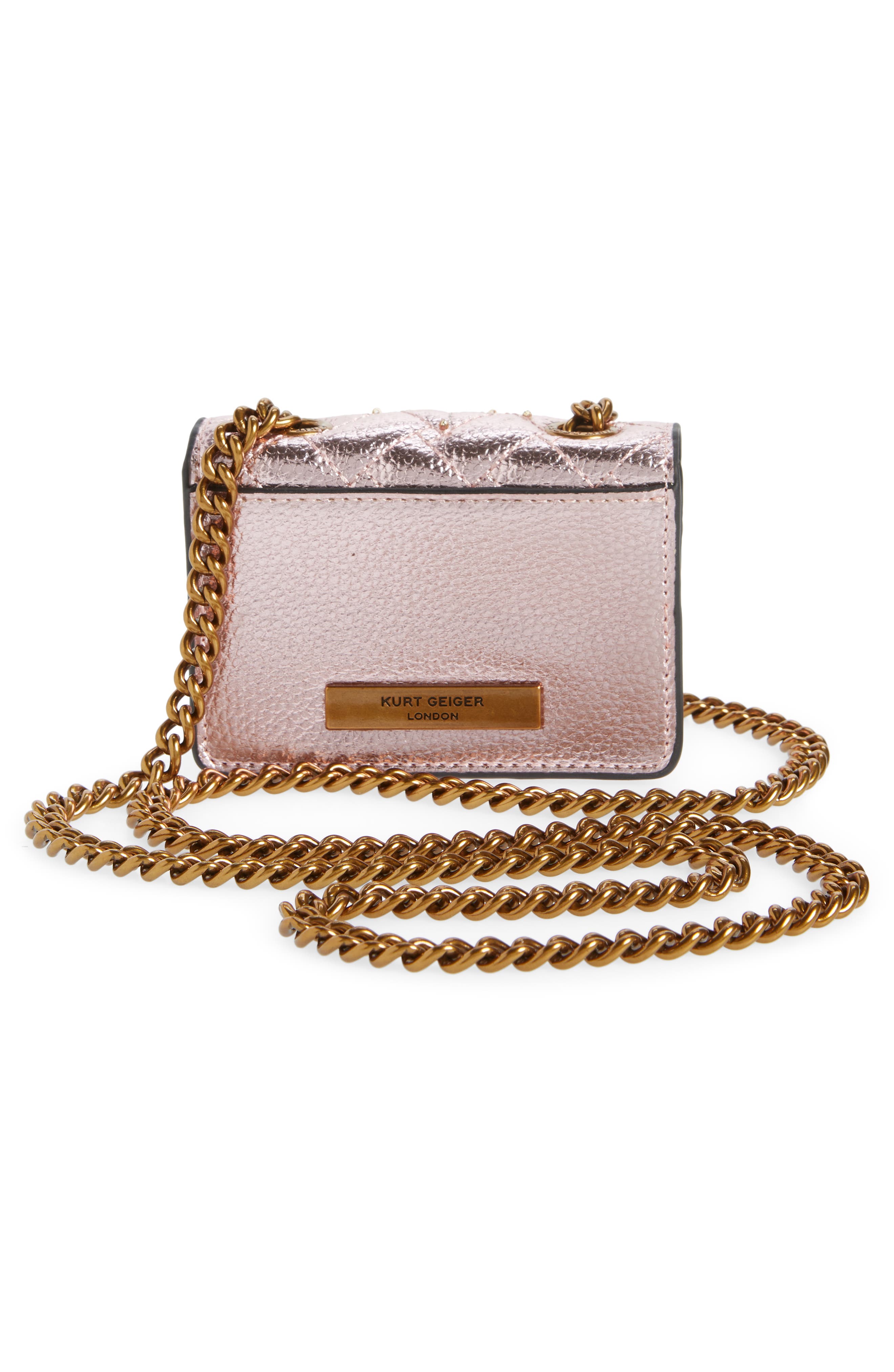 Kurt Geiger London Micro Kensington Eye Quilted Crossbody Bag, Alternate, color, 