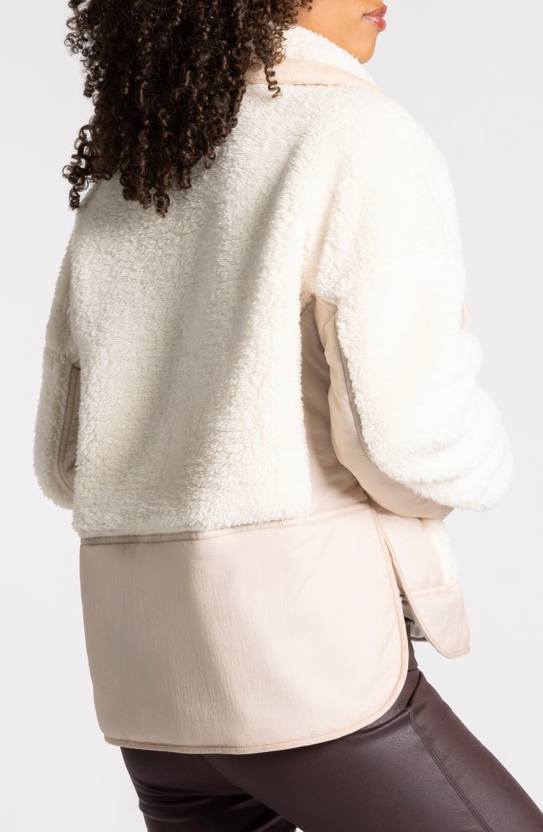 Thread & Supply Aurora Mixed Media Anorak, Alternate, color, Ash Rose Cream