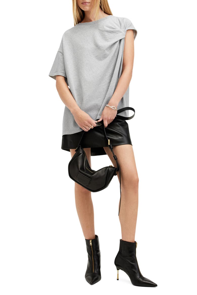 Onyx Twist Sleeve T-Shirt, Alternate, color, GREY MARL