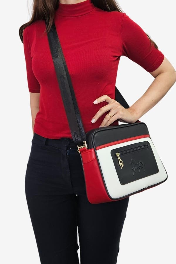 Horse By Cavalinho 610 Crossbody Bag, Alternate, color, Navy / White / Red