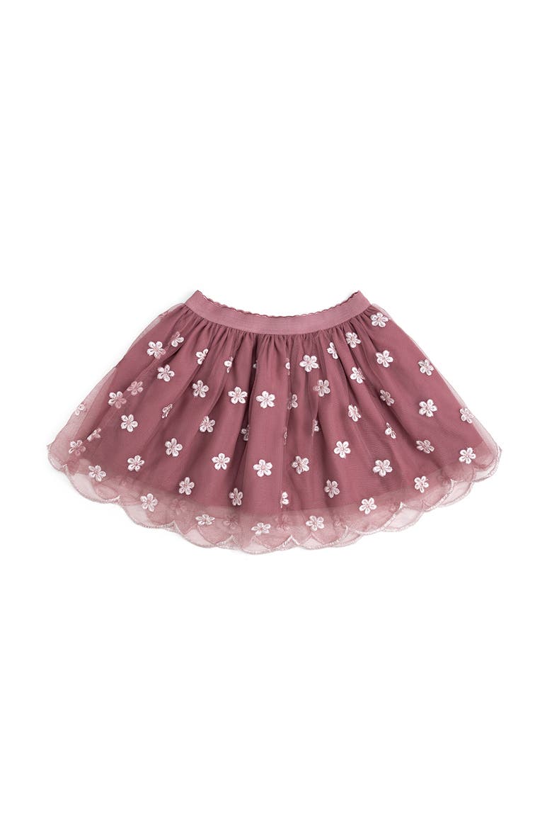 Berry Floral Embroidered Tutu Skirt, Main, color, Berry