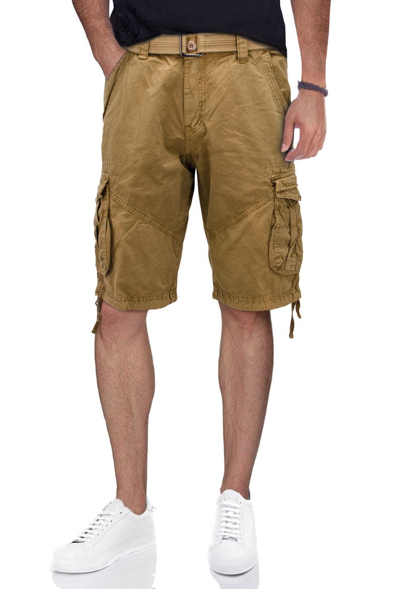 Belted Cargo Shorts, Main, color, NEW KHAKI