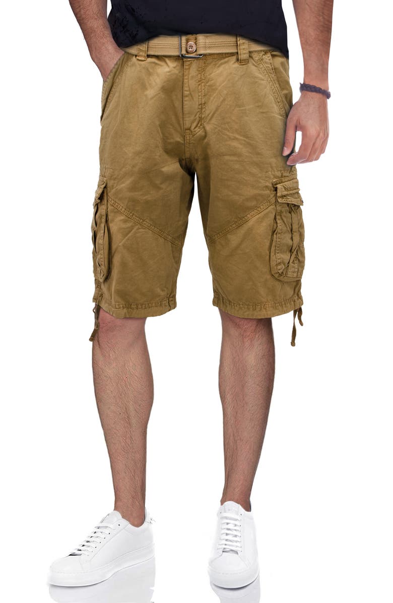 XRAY Belted Cargo Shorts, Main, color, New Khaki