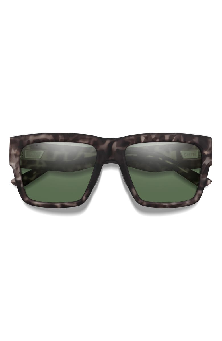 Smith Lineup 58mm ChromaPop<sup>™</sup> Polarized Rectangular Sunglasses, Main, color, Gray Tortoise / Gray Green