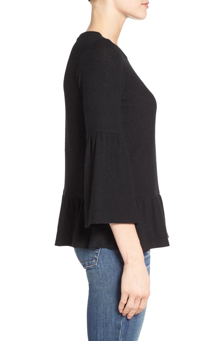 GIBSONLOOK Gibson Cozy Fleece Peplum Top, Alternate, color,