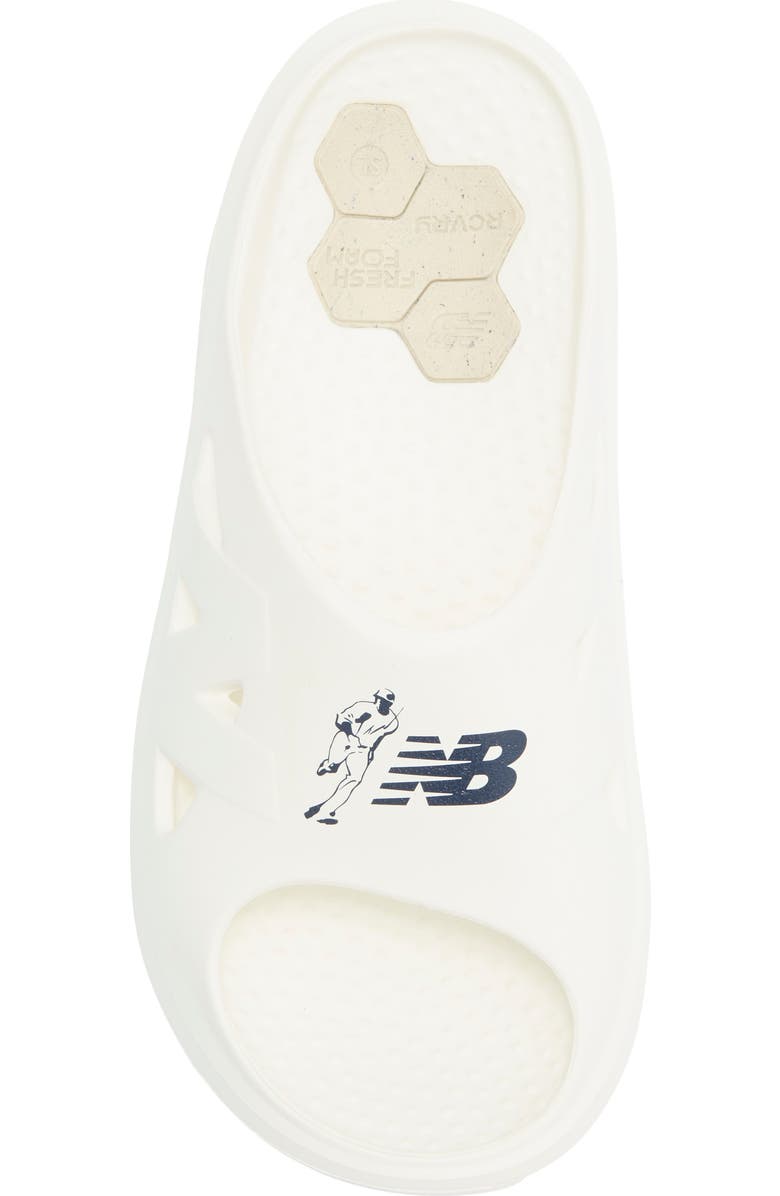 New Balance Cvrys Slide Sandal, Alternate, color, Sea Salt/ Navy