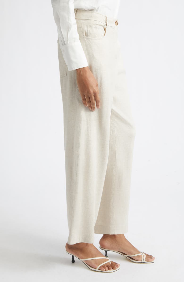 Toccin Blaire Linen Blend Wide Leg Pants, Alternate, color, Desert