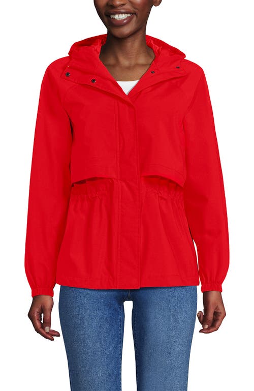 Lands' End Squall Packable Rain Jacket In Red