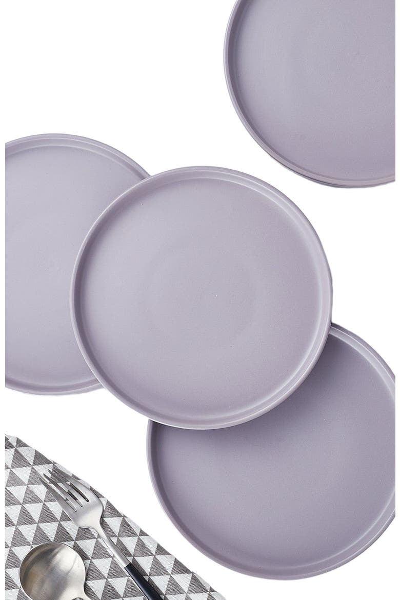 Cleo Stoneware 16-Piece Dinnerware Set, Alternate, color, Light Gray