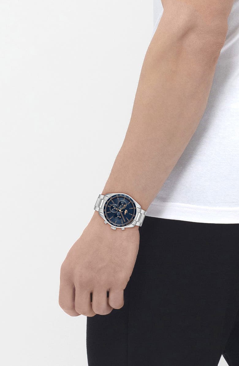 Lacoste Boston Chronograph Bracelet Watch, 42mm, Alternate, color, Navy