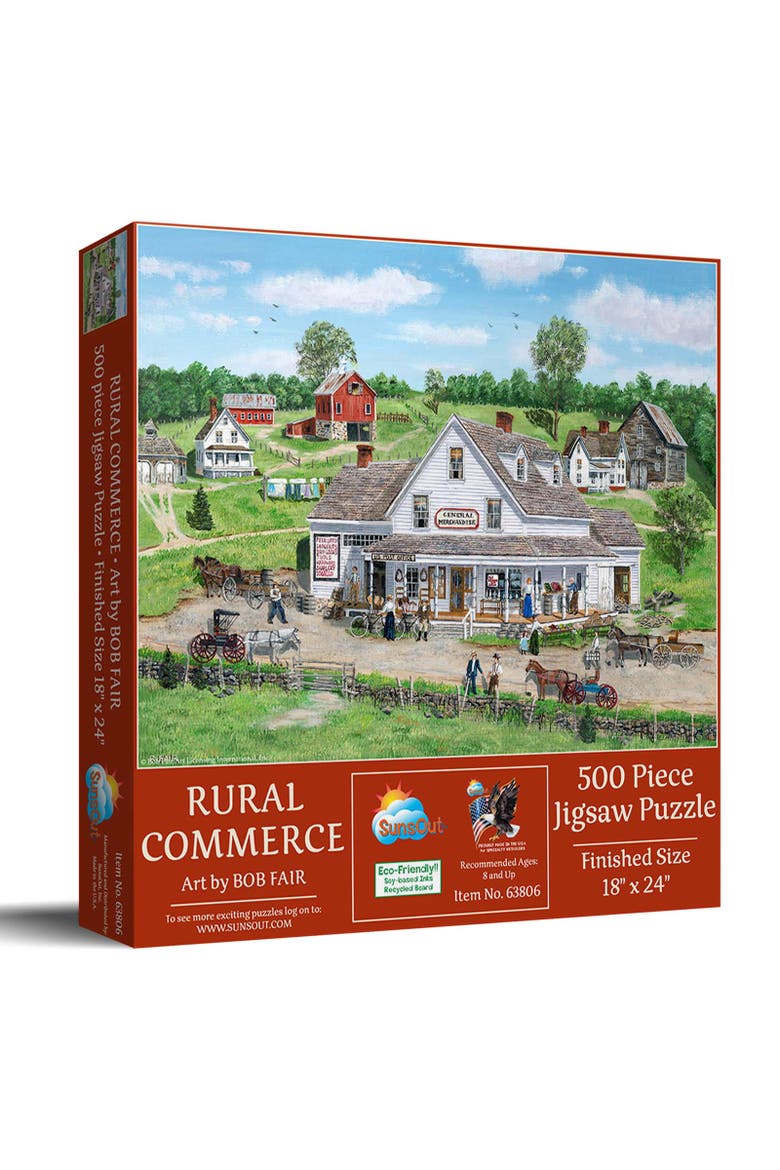Rural Commerce 500 piece Jigsaw Puzzle for Adults, Main, color, Multicolor