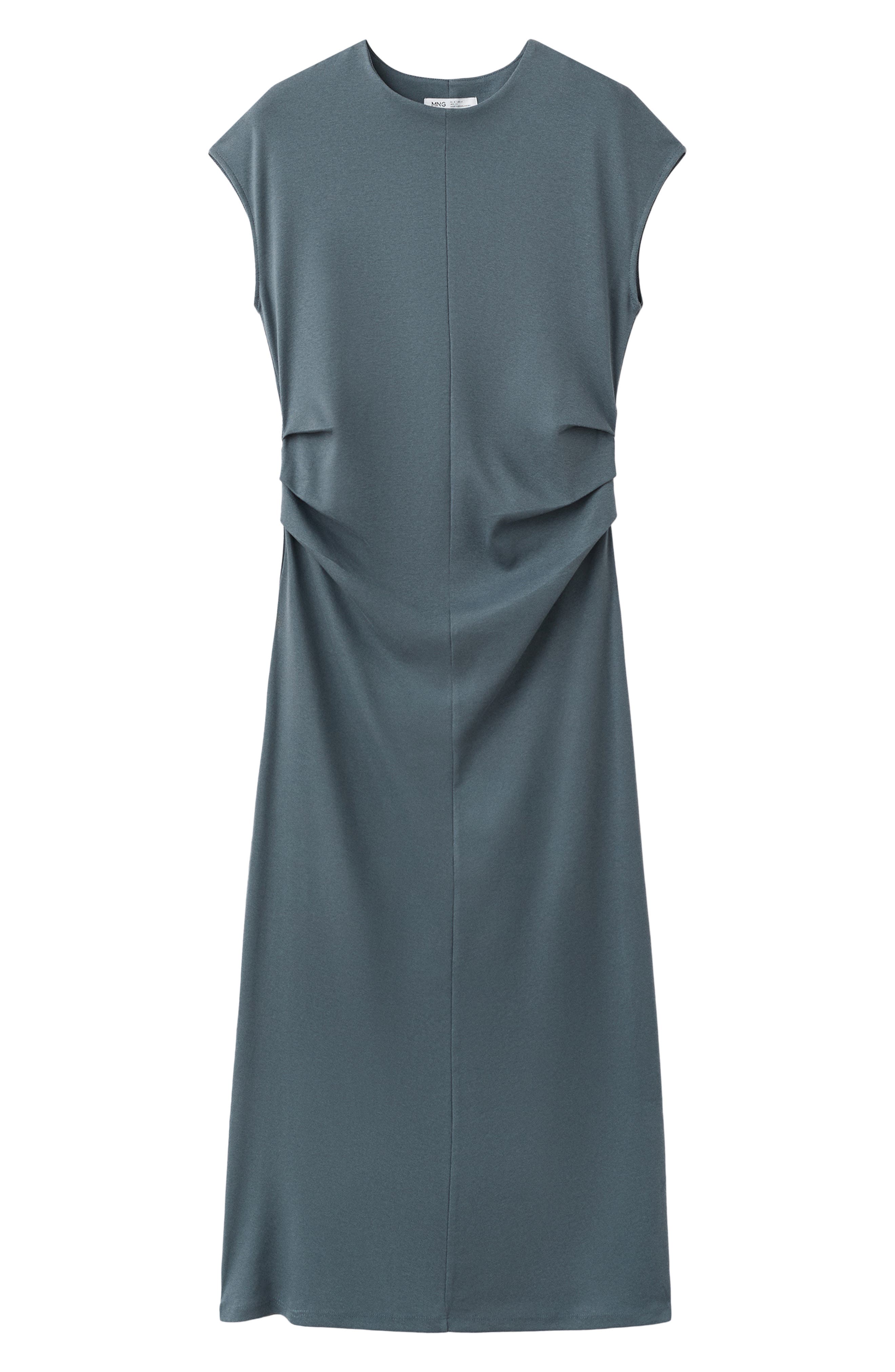 Pleated Dolman Sleeve Cotton Maternity Dress - image 3