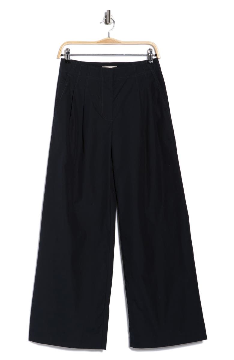 Ulla Johnson Lani Cotton Wide Leg Pants, Alternate, color, Noir
