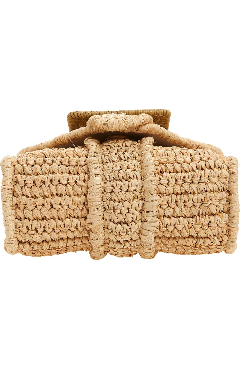 Pamela Munson The Avis Mini Raffia Shoulder Bag, Alternate, color, Natural