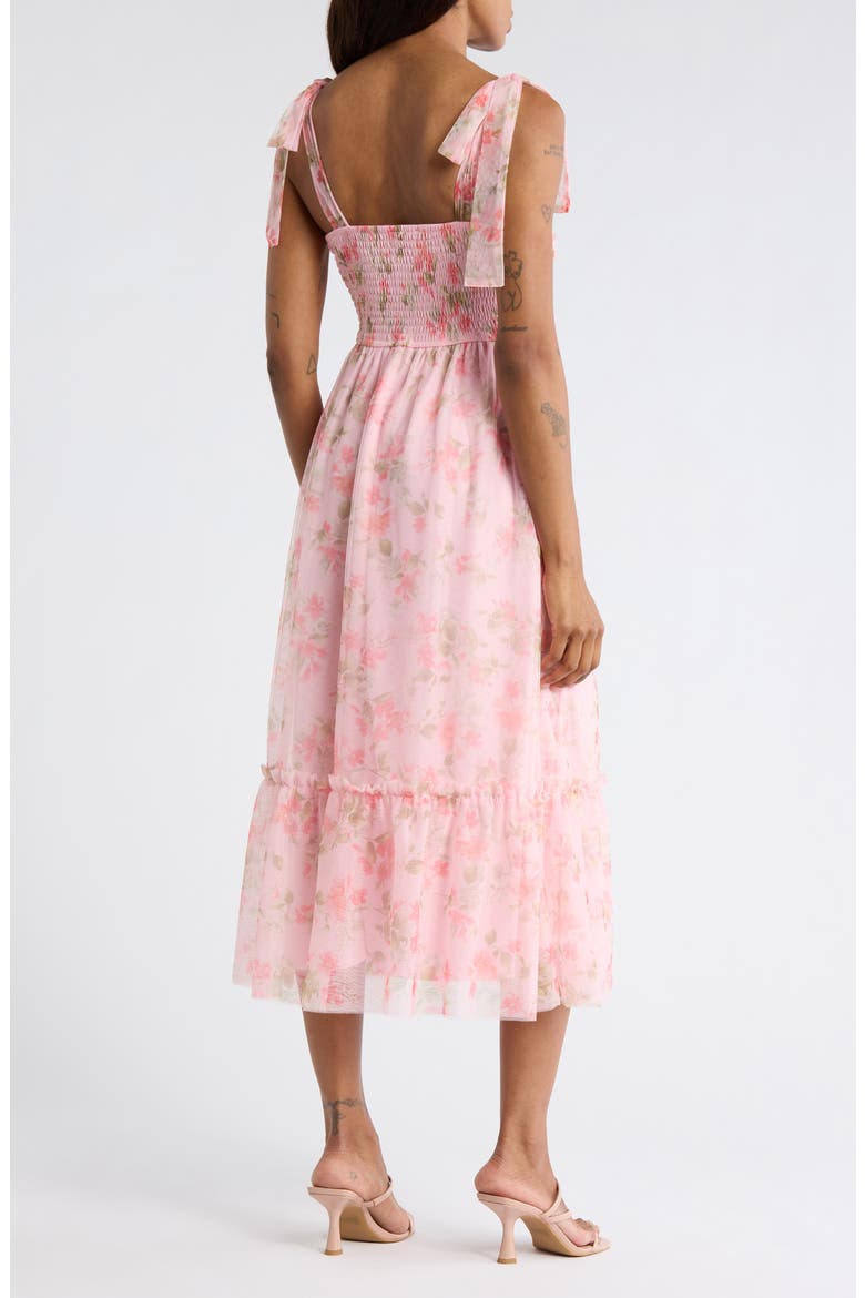 Shoulder Tie Floral Maxi Dress, Alternate, color, PINK MULTI