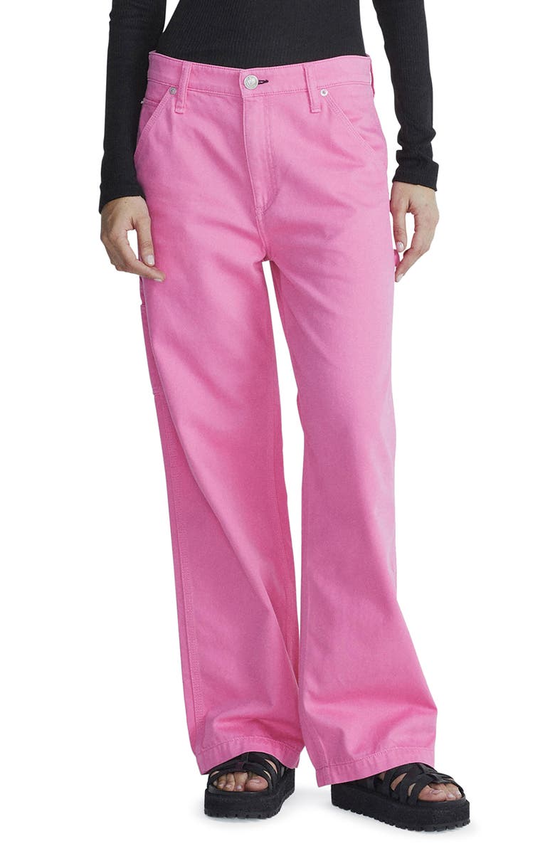 rag & bone Sid Straight Leg Carpenter Jeans, Main, color, Brtpink