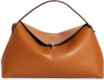 TOTEME T-Lock Curved Leather Shoulder Bag | Nordstrom