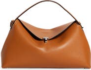TOTEME T-Lock Grained Leather Top Handle Bag