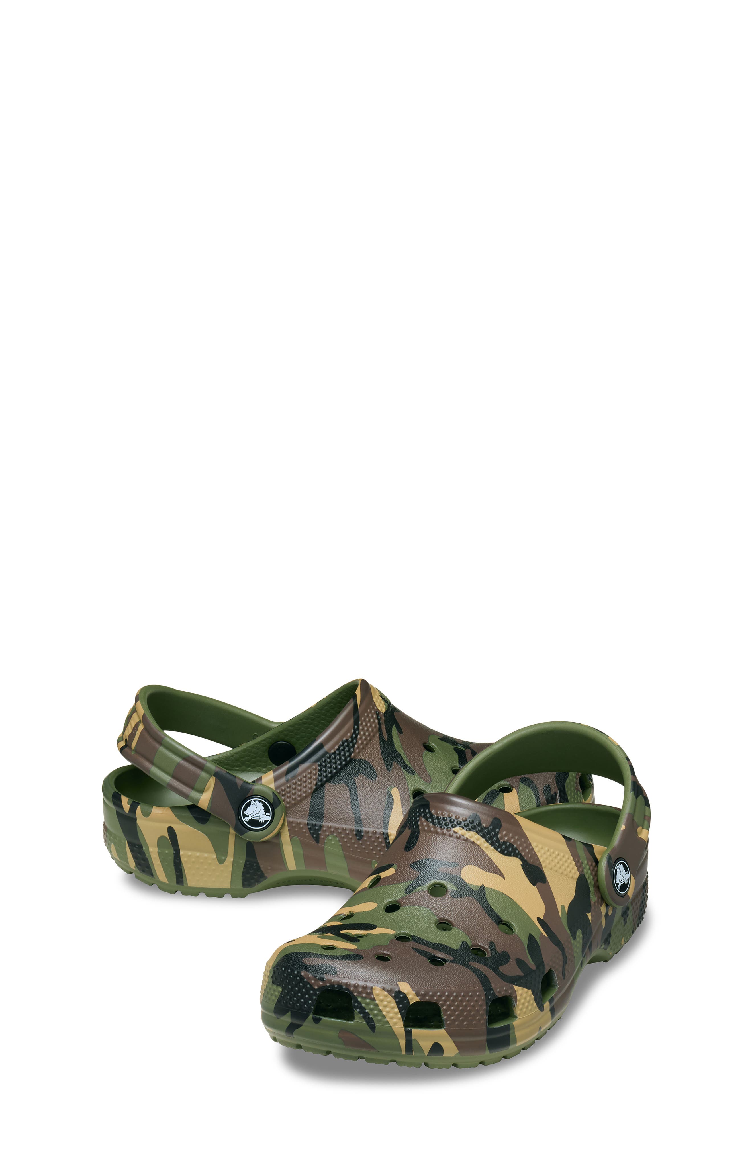 Kids' Classic Camo Clog, Alternate, color, ARMY GREEN/ MULTI