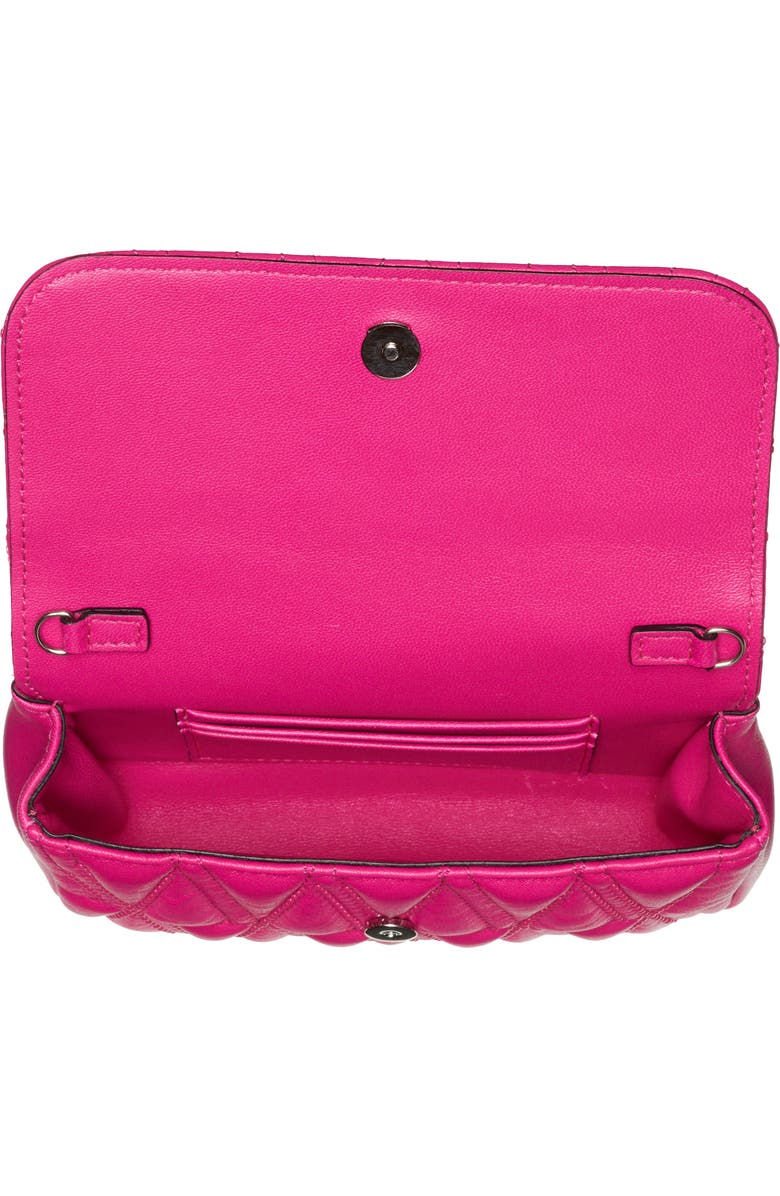 Versace Mini Virtus Studded Matelassè Leather Crossbody Bag, Alternate, color,