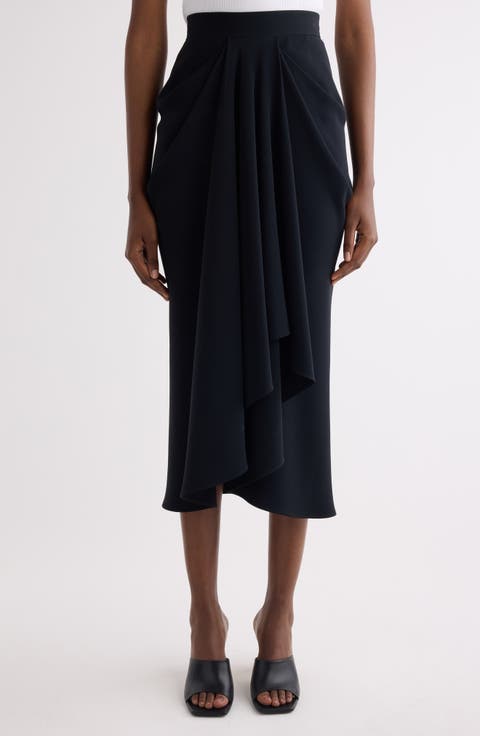 Draped Stretch Skirt