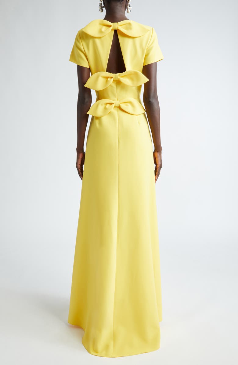 Carolina Herrera Embellished Bow Back Gown, Alternate, color,