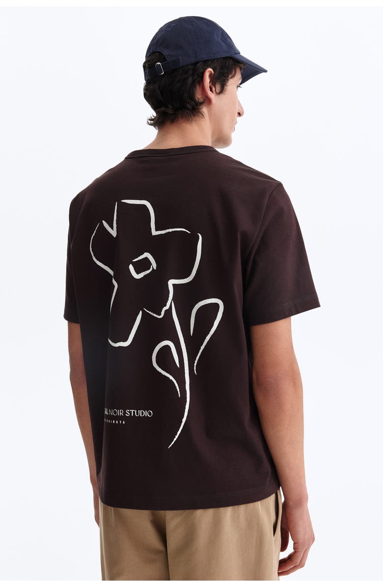 H&M Regular Fit Coolmax<sup>®</sup> T-shirt, Alternate, color, Dark Brown/Petal Noir Studio