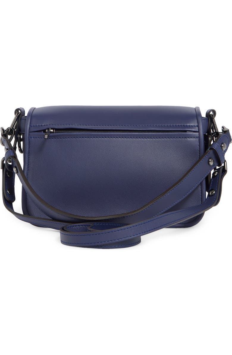 Longchamp Mademoiselle Small Perforated Shoulder Bag, Alternate, color, Navy