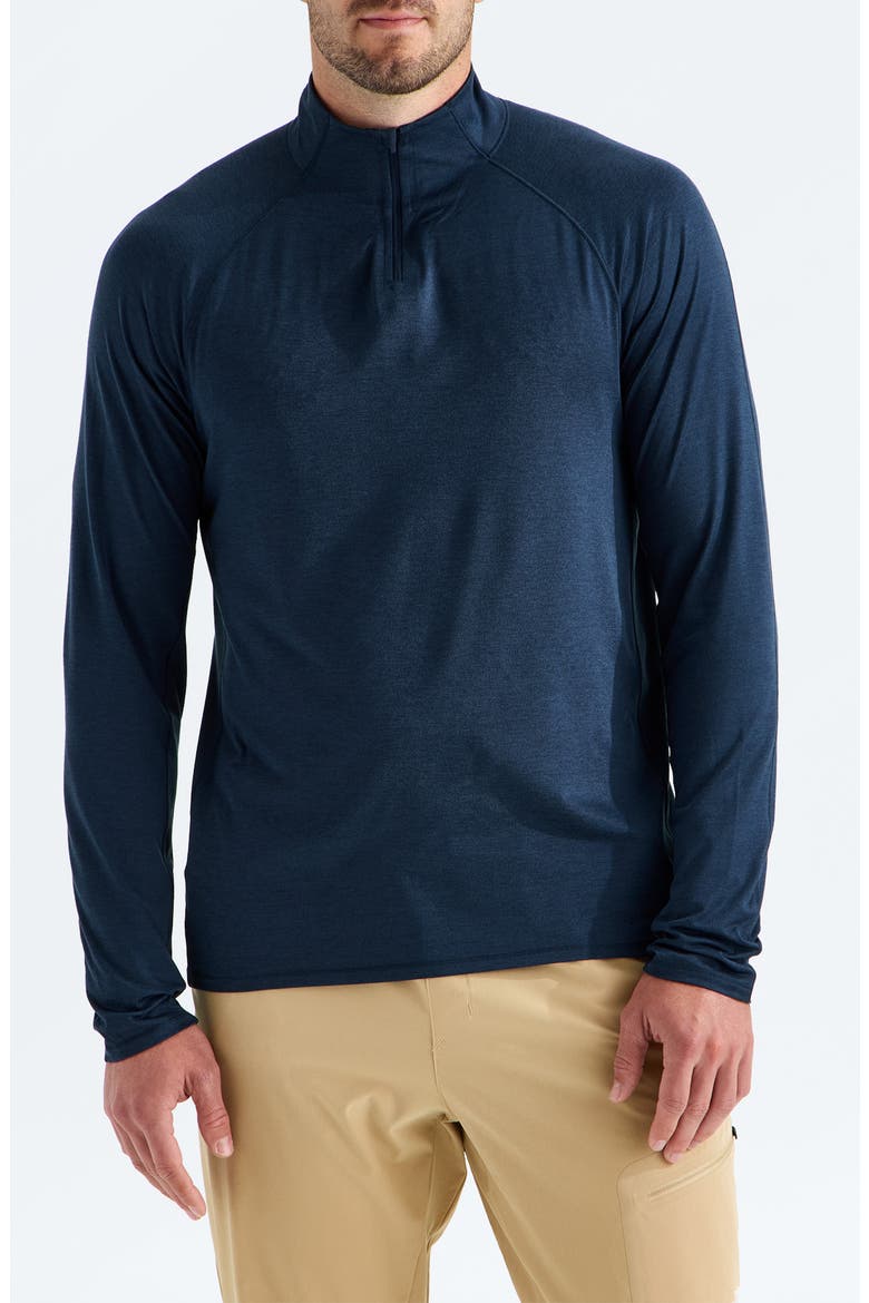 Dynamic Performance Quarter Zip Top, Main, color, SUMMIT NAVY DARK HEATHER