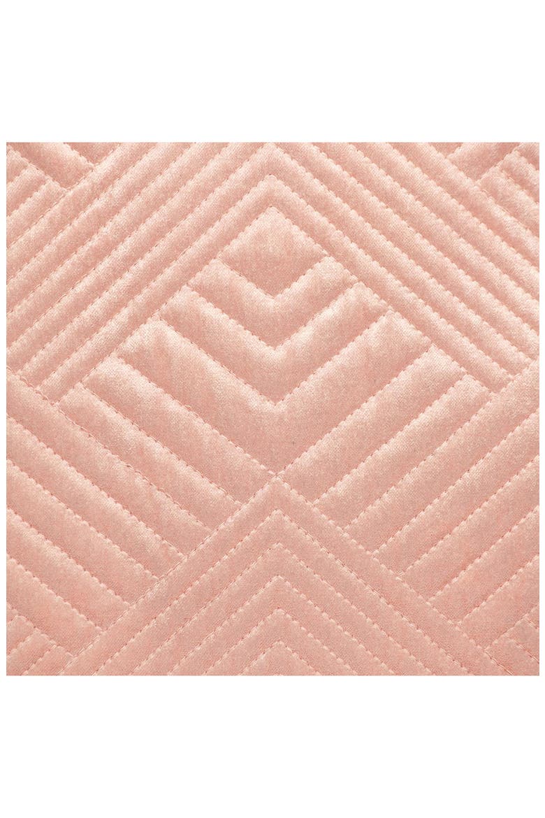 Gaia Topstitched Throw Pillow, Alternate, color, PINK