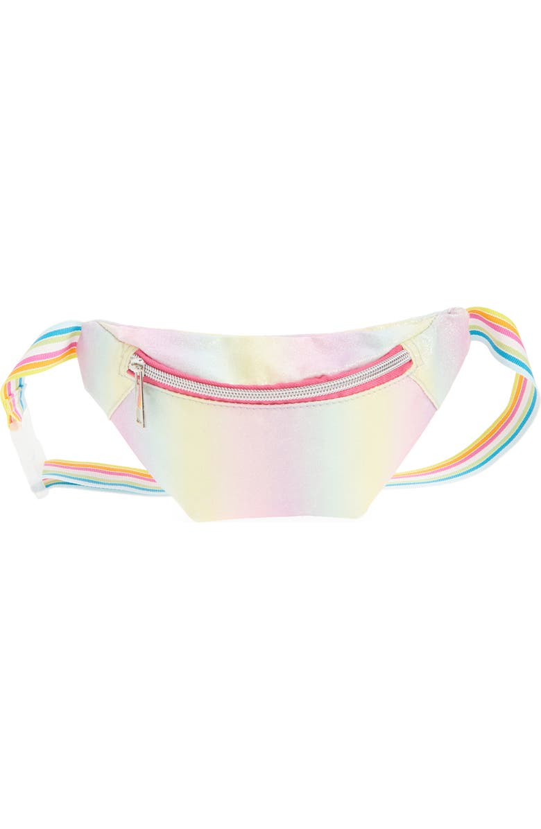 Ruby & Ry Kids' Glitter Belt Bag, Main, color, Pink/ White Multi