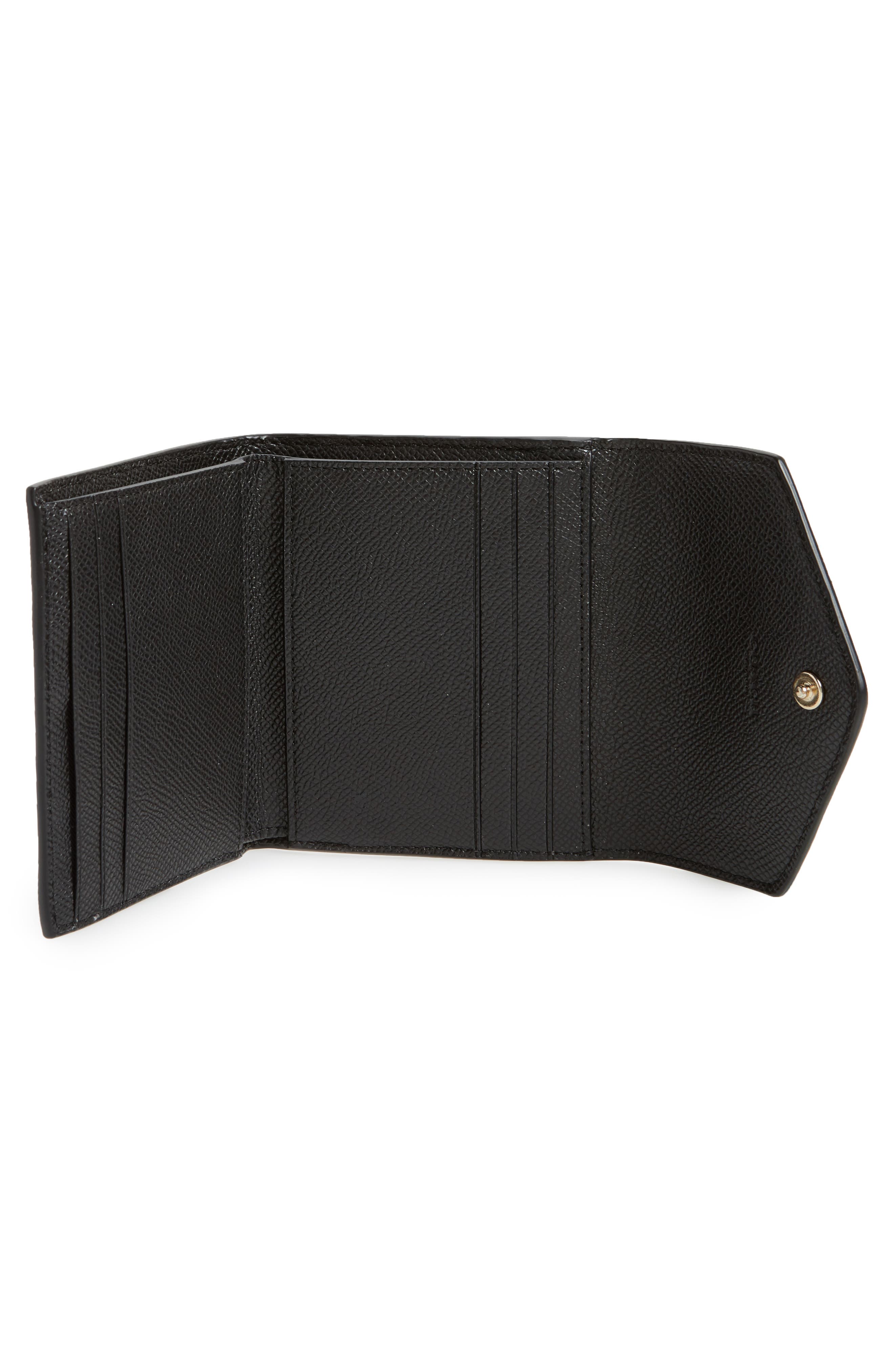 COACH Small Calfskin Leather Trifold Wallet, Alternate, color, 