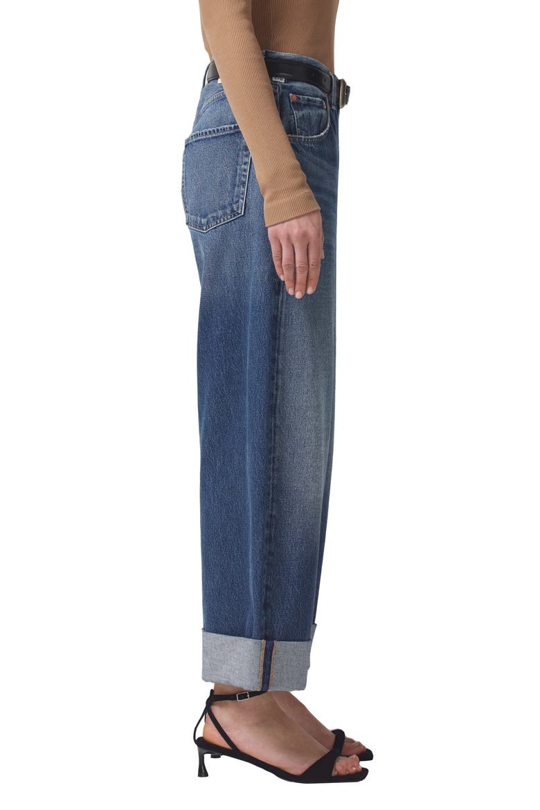 Ayla High Waist Baggy Organic Cotton Jeans, Alternate, color, BRIELLE