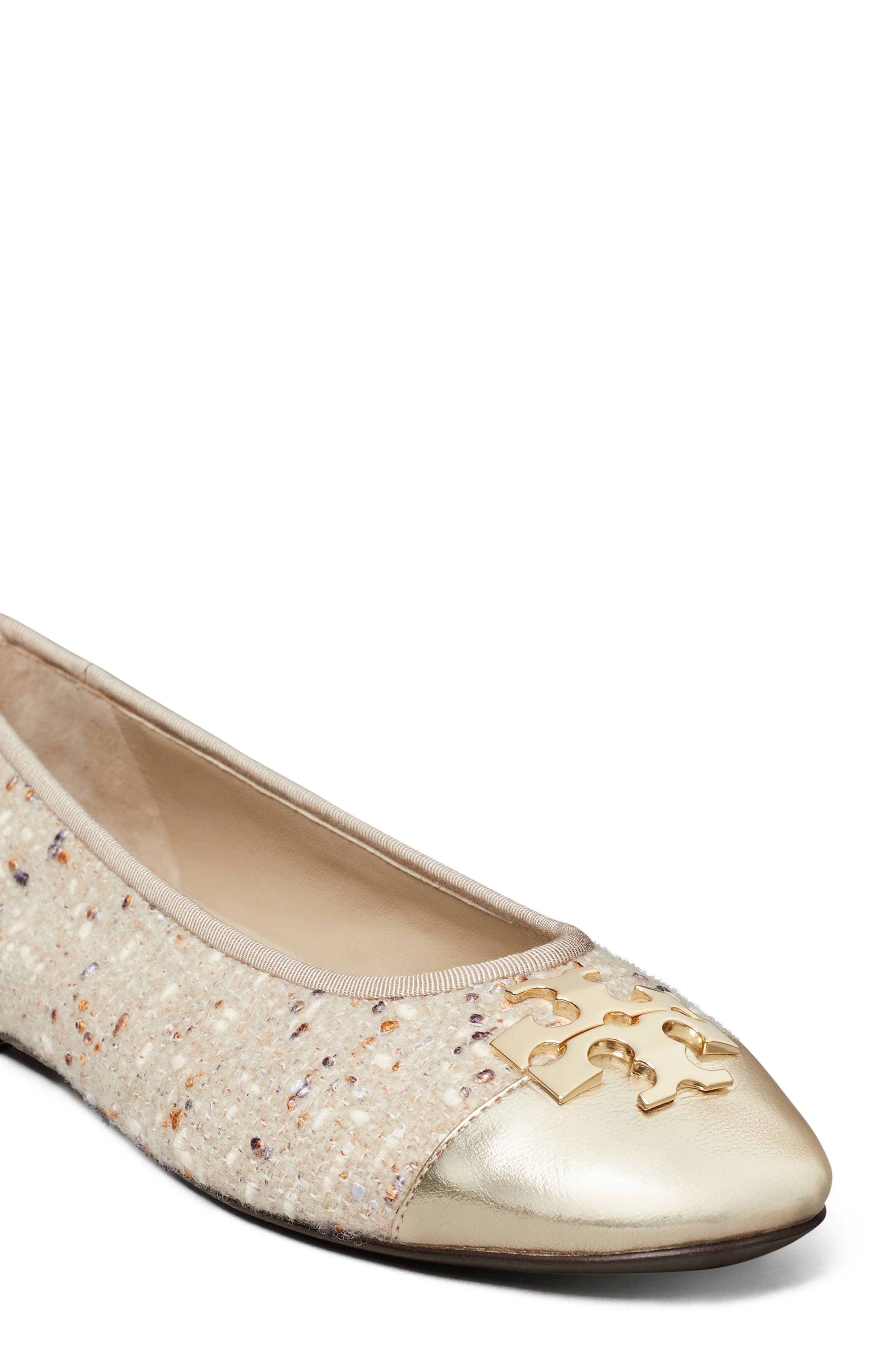 Charlie Ballet Flat, Alternate, color, LIGHT GRAY MULTI / GOLD