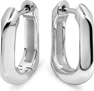 DEVATA Beveled Hoop Earrings