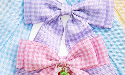 Capelli New York Kids' Assorted 8-pack Gingham Bow Clips In Red Multi