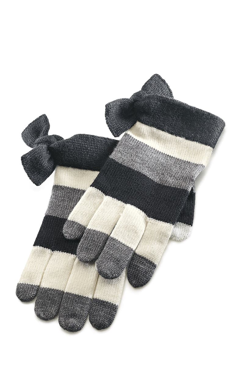 Kate Spade New York bow tech gloves, Alternate, color, 