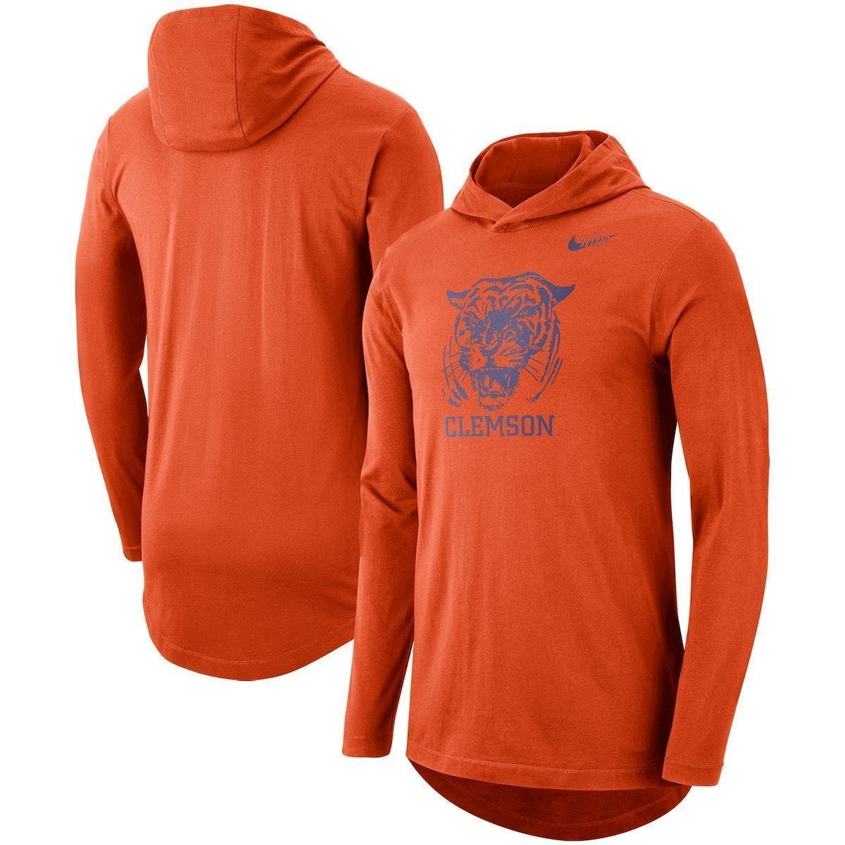 Nike Men's Nike Orange Clemson Tigers Long Sleeve Hoodie Tri-Blend ...