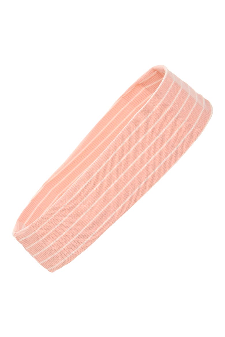 Stripe Rib Head Wrap, Main, color, PINK