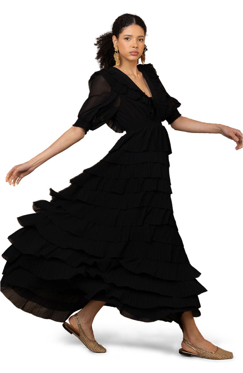Hale Bob Aulelei Chiffon Solid Dress, Alternate, color,