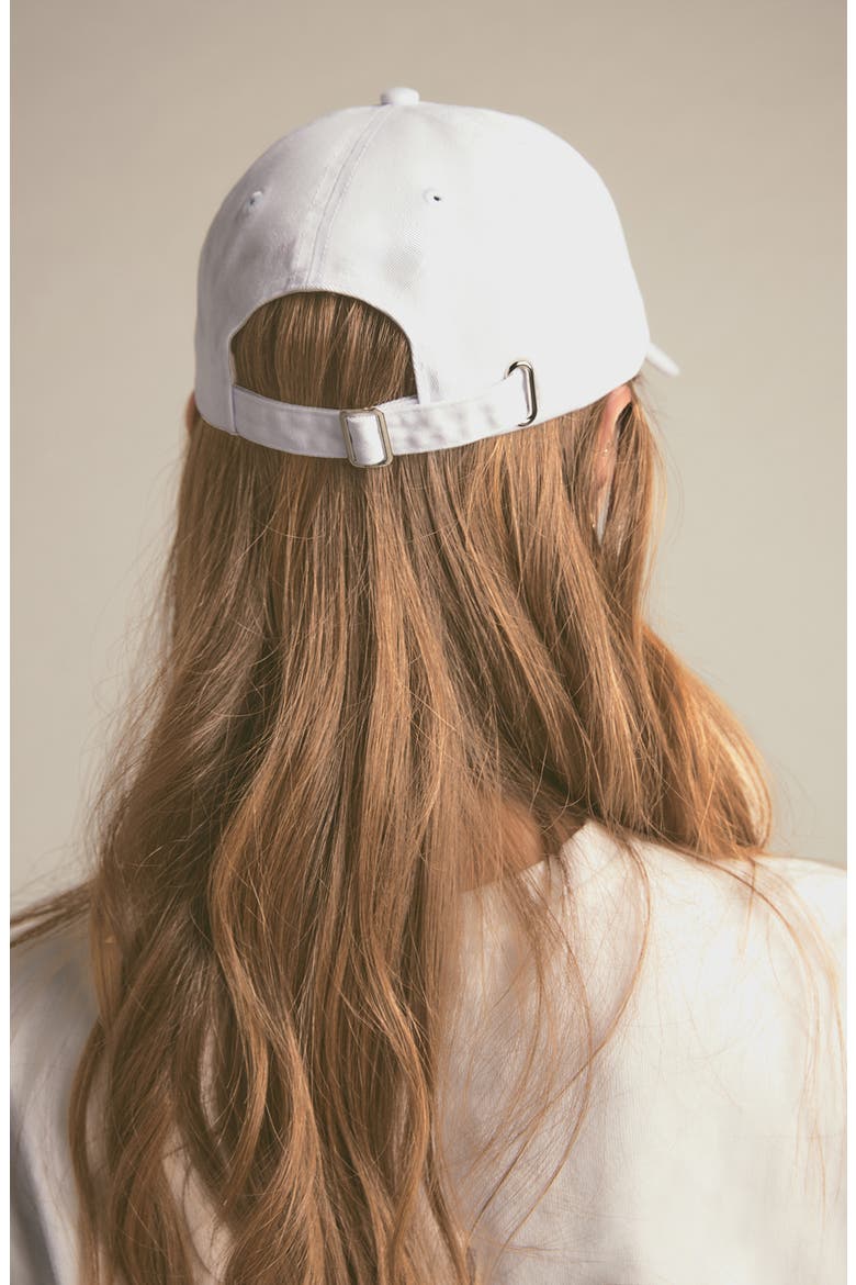 Classic Logo Heart Cotton Twill Baseball Cap, Alternate, color, WHITE / PINK