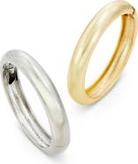 SAVVY CIE JEWELS Set of 2 Bangle Bracelets