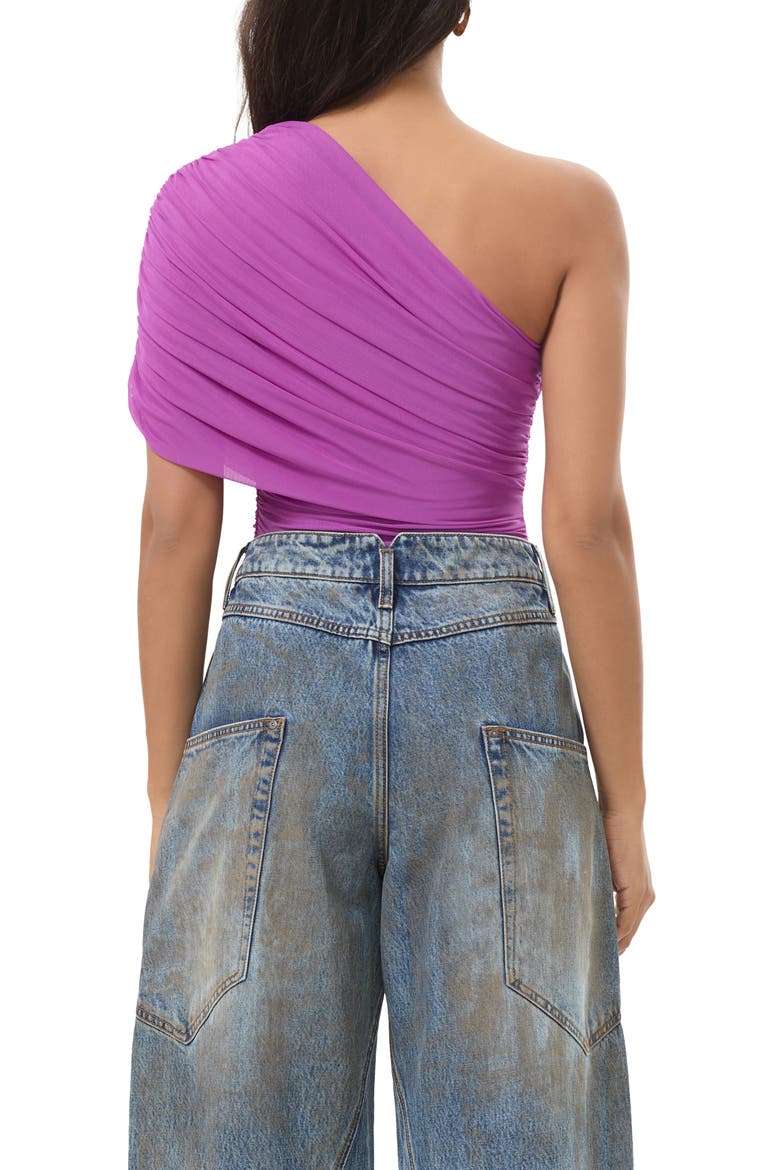 Campbell Ruched One Shoulder Knit Top, Alternate, color, CACTUS FLOWER